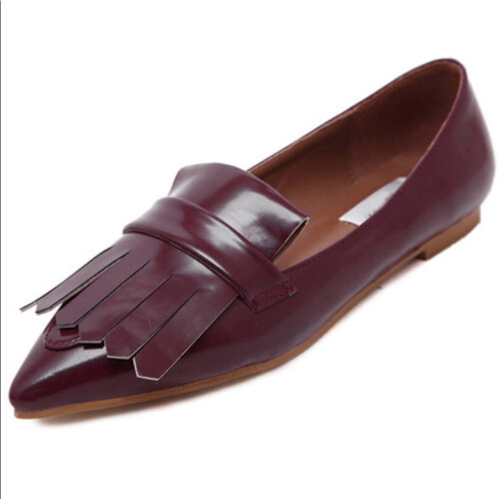 Wine Loafer Flats